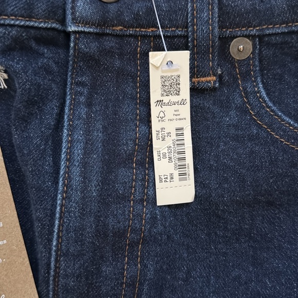 Madewell Women's Straight Leg Jeans - Dark Blue - Picture 4 of 8